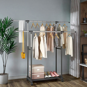 Bán Buôn Châu Âu Kính Thiên Văn Nâng Quần Áo Đứng Bé Treo Push-Kéo Quần Áo Di Động Khô Giá Cho Trong Nhà - Product Image 5