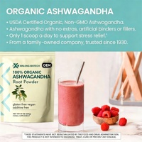 Poudre de racine d'Ashwagandha Withania Somnifera, complément alimentaire à base de plantes, sachet de 225 g (7,9 oz), cuillère doseuse de 2,5 g, 90 portions, étiquette privée OEM