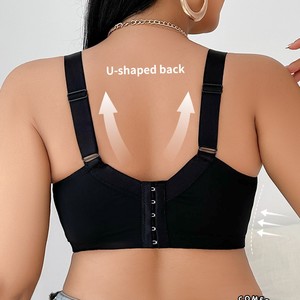 Soutien-gorge push-up gothique floral pour femme, avec armatures, coussinets ultra-fins, en maille semi-transparente, et bretelles uniques en dentelle sur le devant - Product Image 3