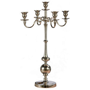 Top Handmade design Casted 5 Arm <b>Candle</b> <b>Holder</b> For Wedding Decoration <b>tall</b> candelabra five lite wedding <b>candle</b> <b>holder</b> - Product Image 2