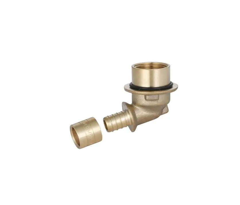 Factory Sale Hose Brass Plumbing Reducer Copper Crimp Male Elbow Connector Fittings PexTubing With Clips Union For Water System