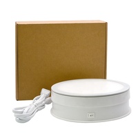 Support d'affichage électronique Intelligent, entièrement éclairé, 50x20cm, 360 degrés, plateau tournant, prise de vue Led, silencieux