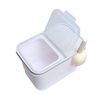 Seau <span class=keywords><strong>de</strong></span> stockage <span class=keywords><strong>de</strong></span> graines universel <span class=keywords><strong>pour</strong></span> animaux <span class=keywords><strong>de</strong></span> compagnie, 10 kg, rectangulaire, étanche, grande capacité, avec cuillère, <span class=keywords><strong>pour</strong></span> chats et chiens, vente en gros - Product Image 1