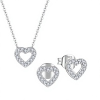 LULUFOCUS Collier et boucles d'oreilles en argent S925, style bijoux, vente en gros Chine, ensemble de bijoux pour femmes en argent sterling 925