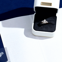 Bague de fiançailles et de mariage de luxe en diamant de laboratoire taille poire, certifiée IGI, or 14k 18k, clarté VVS2, couleur D, unisexe