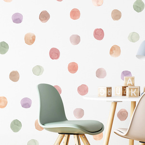 Peel and Stick Watercolor <strong>Childrens</strong> Room Decor Wall <strong>Sticker</strong> Dots - Product Image 5