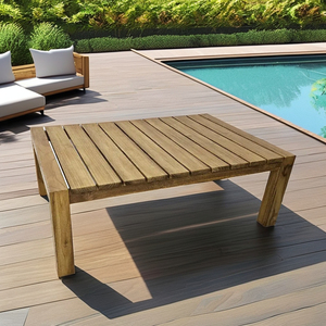 เฟอร์นิเจอร์ไม้สักกลางแจ้งทันสมัยจากอินโดนีเซียประกอบง่ายโต๊ะกาแฟกลางแจ้งสำหรับลานบ้านระเบียง - Product Image 3