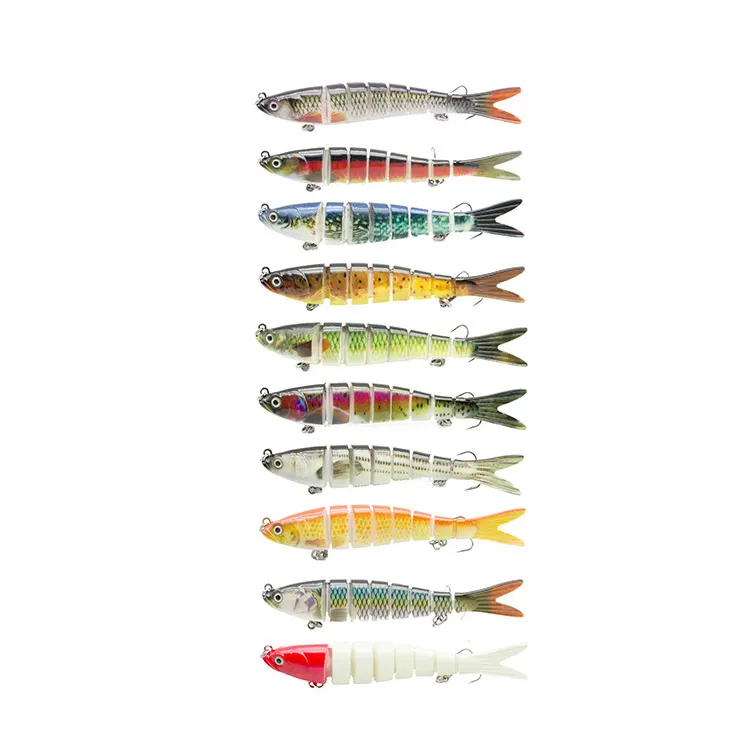 Hızlı teslimat 13.5cm/23g eklemli Loach balıkçılık cazibesi 8 segment sert swimbait kuyruk wobbler gibi hayat balıkçılık lures