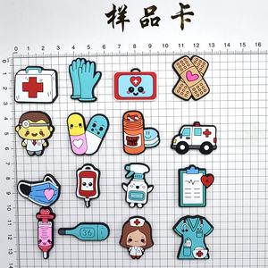 Nouvelle série de soins médicaux en caoutchouc décorations de chaussures de soins infirmiers en caoutchouc breloques de chaussures souples en gros pour décorations de chaussures sabots - Product Image 6