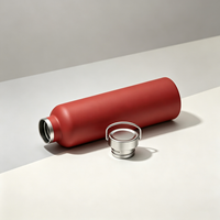 Botol air olahraga, Tumbler terisolasi dinding ganda, botol air olahraga Stainless Steel 1000ML/34OZ, tutup portabel, botol vakum mulut Tengah
