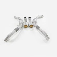 OEM Edelstahl High-Flow Downpipe+Frontrohr-Set Ohne Motorausfall für Porsche 976 2.9T 2024-2025 Komplettes Leistungskit