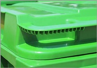 Vente chaude En Plastique Industriel 1100 poubelle Avec Roues