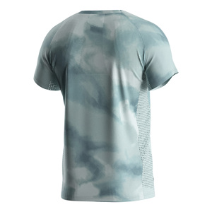 T-shirt de course de qualité professionnelle pour hommes, respirant, anti-transpiration, avec logo réfléchissant pour les exercices de haute intensité - Product Image 4