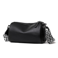 Bolso bandolera de piel sintética negra para mujer de calidad al por mayor, bolso de almohada de buena calidad, bolso de hombro, bandolera para mujer