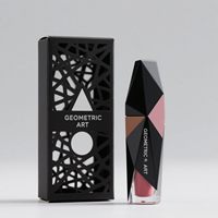 Pegatinas troqueladas con impresión UV personalizada, etiqueta con el logotipo de la empresa para brillo de labios, vinilo adhesivo impermeable, PVC MOQ 100 piezas