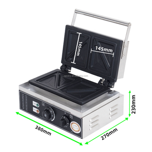 เครื่องทำแซนวิชหนา 110-220V รุ่นใหม่ สำหรับทำอาหารเช้า เครื่องทำวาฟเฟิลรูปสามเหลี่ยม ปรับความร้อนได้ ใช้ทำขนม/ย่างชีส - Product Image 3