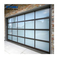 Puerta de Garaje Automática de Vidrio Esmerilado para Villa, Puertas de Garaje Automáticas