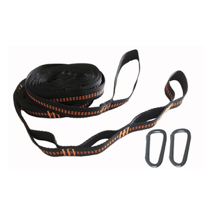 Bellter Camping hamac sangle accessoires extérieur suspendu ceinture boucle <span class=keywords><strong>arbre</strong></span> sangles mousquetons Clip Polyester ensemble 2 écologique - Product Image 2