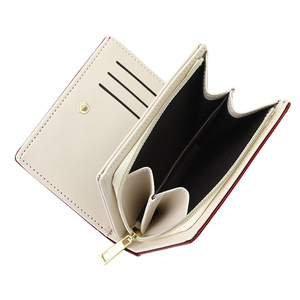 กระเป๋าใส่เหรียญผู้หญิงสี PU กระเป๋าสตางค์ใบเล็กน่ารักพร้อมช่องเสียบบัตรฝาปิดหลากสีกระเป๋าจัดระเบียบแบบพกพา - Product Image 3