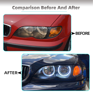<span class=keywords><strong>Faros</strong></span> Delanteros LED Xenon Facelift para <span class=keywords><strong>BMW</strong></span> Serie 3 <span class=keywords><strong>E46</strong></span> 1998 a 2004, Cubierta <span class=keywords><strong>de</strong></span> Cristal para <span class=keywords><strong>Faros</strong></span> Delanteros <span class=keywords><strong>Angel</strong></span> Eyes Coupe - Product Image 3