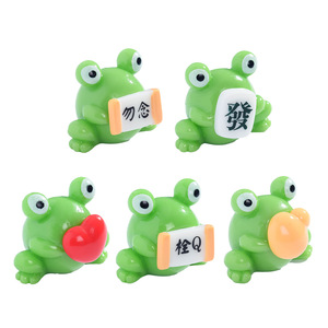 Figurine de grenouille miniature Dp Craft en résine, décoration animale pour la maison, ornement de bureau, 5 versions - Product Image 5