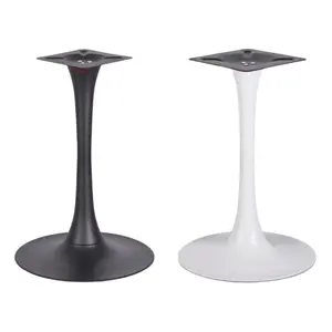 Design personalizzato di fabbrica basi nere gamba in metallo per ufficio tromba staccabile in ferro nero solo base per tavolino a tulipano separato