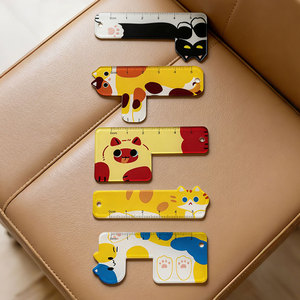 Nueva Mini Regla de Bolsillo CAT con UV de PVC para Estudiantes de Primaria, Regla de Papelería Portátil con Diseño de Dibujos Animados, Colgante Llavero, Venta al por Mayor - Product Image 3