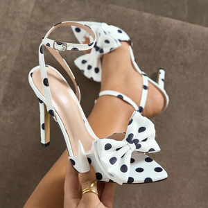 Zapatos de Novia para Mujer, Punta Puntiaguda, Tacón Ultra Alto y Delgado, Parte Superior de PU, Suela de Goma, Sandalias Sexys para Otoño y Exteriores - Product Image 3