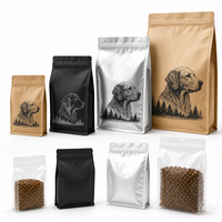 Pochette souple mate au toucher lisse pour l'emballage de friandises haut de gamme pour animaux de compagnie
