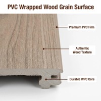 Zócalo de WPC Impermeable con Superficie de Grano de Madera para Proyectos de Suelos de Vinilo SPC