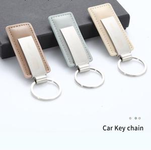 Pendentif de porte-clés de voiture en métal avec logo personnalisé porte-clés en cuir pour commander des cadeaux d'affaires porte-clés en cuir - Product Image 3
