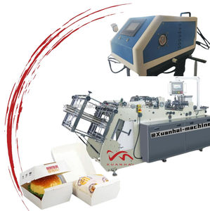 High Speed Automatic Hamburger Disposable <strong>Paper</strong> Lunch Box Manufacturing <strong>Machine</strong> Carton Erecting Forming Lunch Box Making <strong>Machine</strong> - Product Image 5