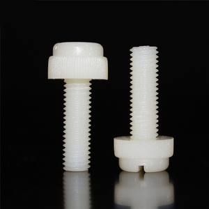 Vis en nylon noir M3 - M10 Boulons en plastique noir PA66 Vis noire 4-40X1/8 Vis moletée fendue transparente - Product Image 2