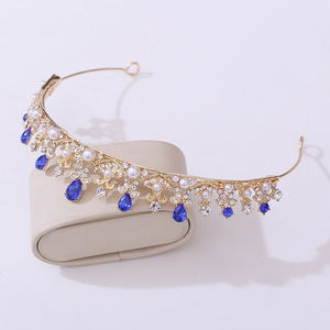 Couronne <span class=keywords><strong>de</strong></span> Mariée Tendance en Alliage, Accessoire Floral pour <span class=keywords><strong>Bouquet</strong></span>, <span class=keywords><strong>Tiare</strong></span> <span class=keywords><strong>de</strong></span> Mariage et Anniversaire Or et Argent, Décoration Couronne <span class=keywords><strong>de</strong></span> Reine - Product Image 2