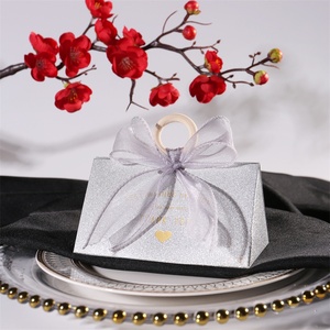 Phong Cách Châu Âu Bạc Wedding Kẹo Hộp Cao cấp Lấp Lánh Cầm Tay Quà Tặng Bao Bì Đính Hôn Hộp Quà Tặng Làm Của Giấy Bìa - Product Image 3