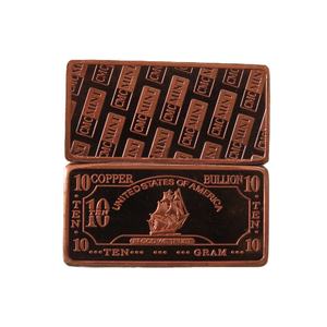 Özel hatıra sikke Metal bakır 10 Gram 999 ince bakır demir gemi Bar bakır paraları - Product Image 1