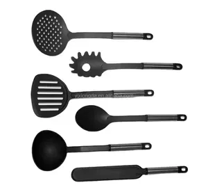 Hot Selling Cooking Tools Gadgets 7 piece stainless Handle Nylon Kitchen Utensils Set