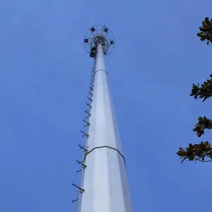 30M 35M 40M 45M 50M Hot Dip galvanis Radio Gsm Komunikasi antena baja Tubular monoole Menara