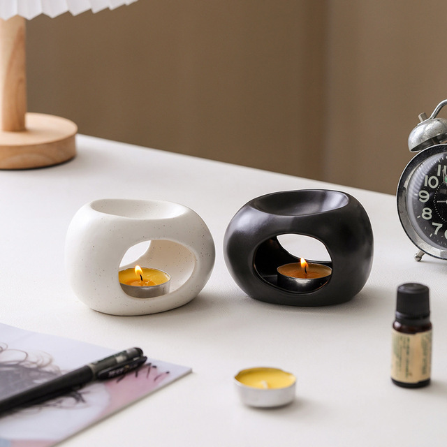 Home Fragrance Diffuser Aromatic Wax Oil burner Diffuser Candle Tealight Ceramic Essential Oil Burner
