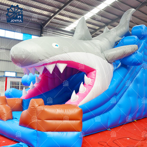Eye-Catching Shark Inflatable Bouncer Slide | Interactive Kids Adventure Jumping Castle | Fun Water Slide for Summer Events - Product Image 1