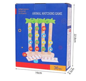 Juego de Bloques de Madera con Animales para Emparejar, Juguete Sensorial al por Mayor, Juego Familiar para Niños y Niñas - Product Image 6