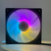 Poweryear 12025 12V 120mm ARGB Gaming Case Cooler à faible bruit avec un meilleur débit d'air noir ventilateur de refroidissement d'ordinateur