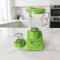 Mini mixeur électrique portable 2-en-1, capacité de 1,5 L, 6 lames, 2 vitesses, bol pour broyage à sec, presse-agrumes, moulin à épices