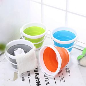 Plastic Foldable Bucket 2L 5L 10L 15L Portable Outdoor Fishing Bucket Soft TPR Collapsible Basin Bucket - Product Image 1