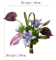 Bouquet de mariée style Shangchu Mori en eucalyptus, bouquet de demoiselle d'honneur, fleurs artificielles en soie, décoration de table à domicile, arrangement floral
