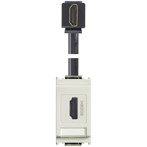 ช่องเสียบ HDMI 2.1b พร้อมสายเคเบิลสีขาว 90 องศา ความยาว 6.7 นิ้ว สำหรับปลั๊กและเต้ารับ - Product Image 1