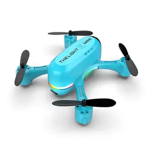 2024 V6 blue mini aerial photography drone HD dual-camera remote control aircraft racing lights flow positioning aircraft