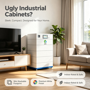 Armoire de stockage d'énergie à batterie LiFePO4 WHE avec refroidissement par air, RS485, silencieuse (<30dB) pour intérieur, hybride/hors réseau - Product Image 6