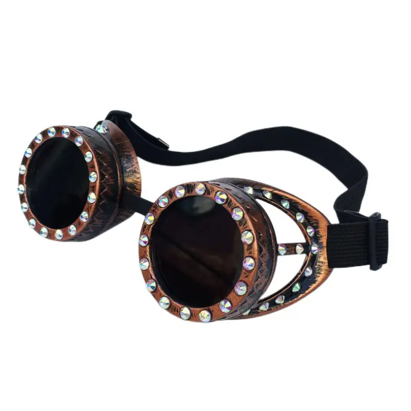 نظارات زخرفية ماسية من steampظلة ، نظارات واقية ، ملابس مقترنة بالزجاج الأمامي القوطي ديي تأثيري