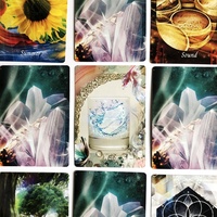 Jeu de cartes de tarot solitaire personnalisé avec impression à chaud métallique, cartes oracle, papier écologique, boîte de protection Ciel et Terre